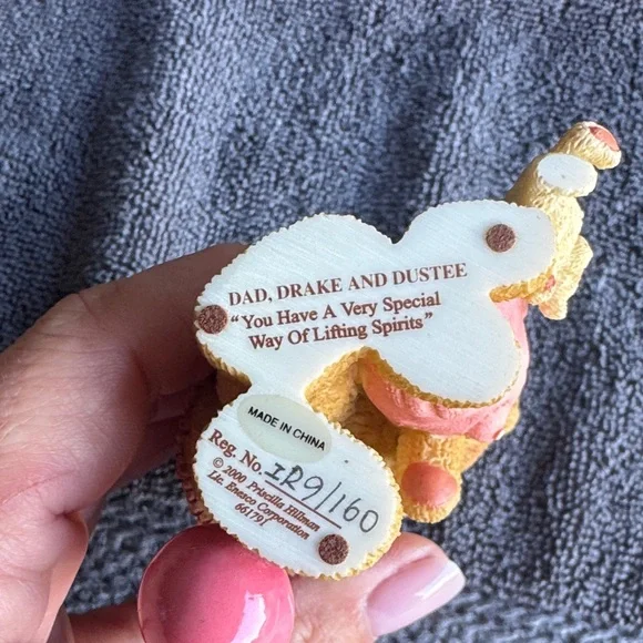 Cherished Teddies Adorable Bear Family Figurine - Tan and Pink - Picture 2 of 3